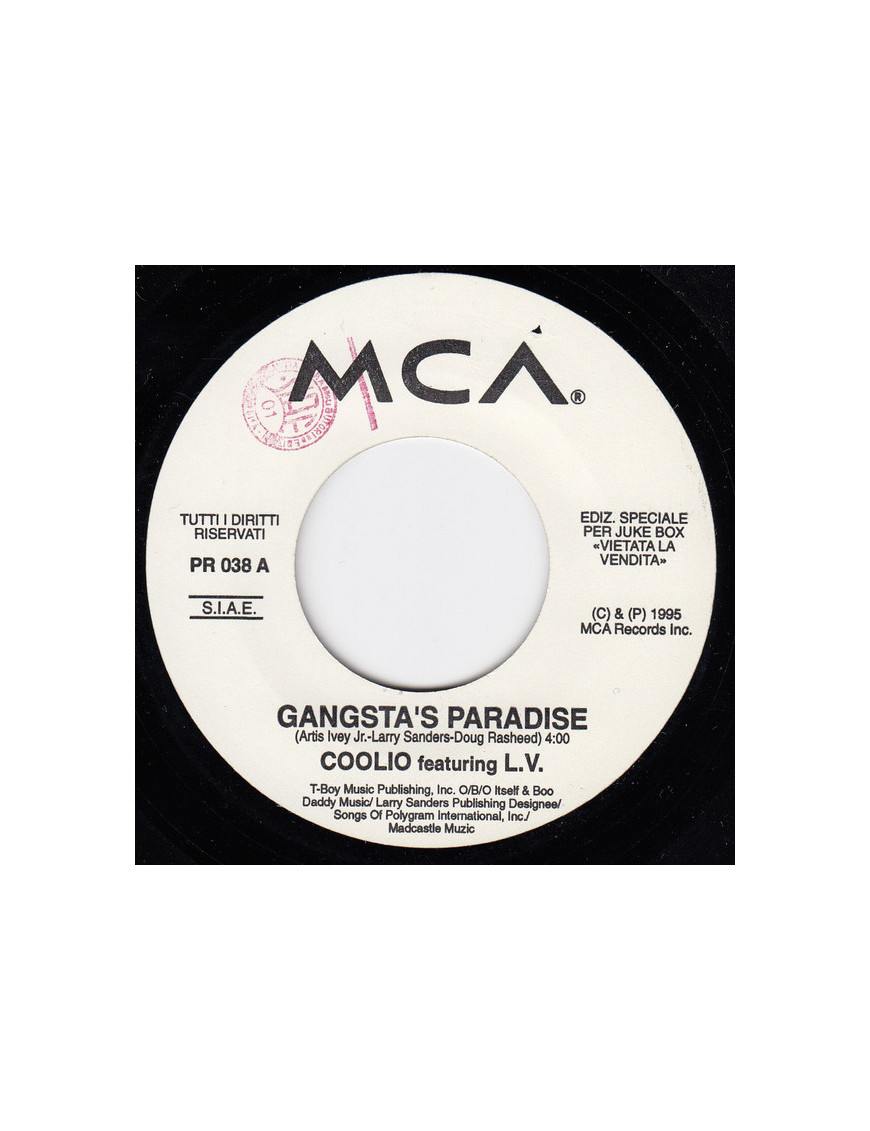 Gangsta's Paradise Long Shot [Coolio,...] - Vinyle 7", 45 RPM, Promo [product.brand] 1 - Shop I'm Jukebox 