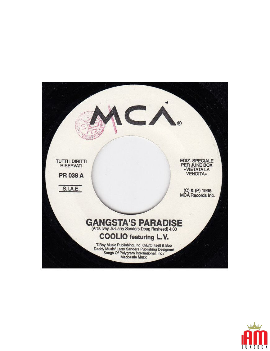 Gangsta's Paradise Long Shot [Coolio,...] - Vinyle 7", 45 RPM, Promo [product.brand] 1 - Shop I'm Jukebox 