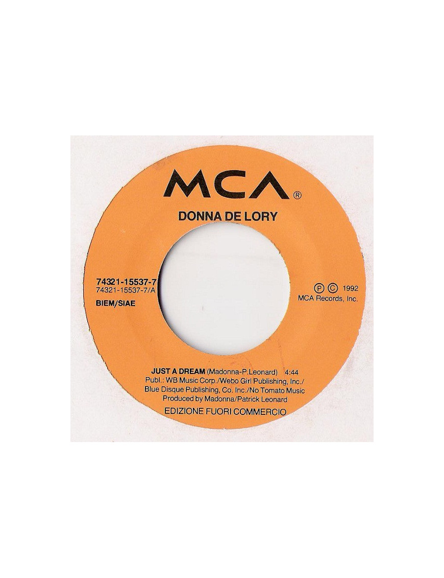 Just A Dream What Is Love [Donna De Lory,...] - Vinyl 7", 45 RPM, Promo [product.brand] 1 - Shop I'm Jukebox 