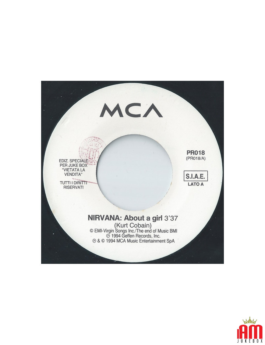 À propos d'une fille aveugle [Nirvana,...] - Vinyl 7", 45 RPM, Jukebox