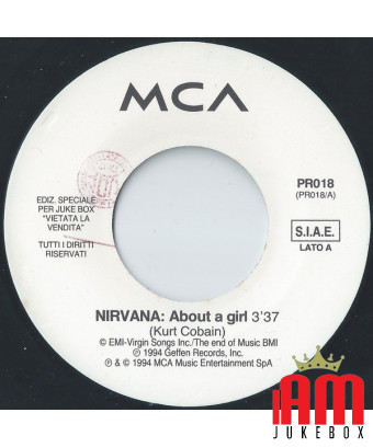 À propos d'une fille aveugle [Nirvana,...] - Vinyl 7", 45 RPM, Jukebox [product.brand] 1 - Shop I'm Jukebox 