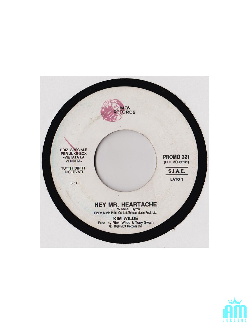 Hey Mr. Heartache These Early Days [Kim Wilde,...] - Vinyle 7", 45 RPM, Jukebox [product.brand] 1 - Shop I'm Jukebox 
