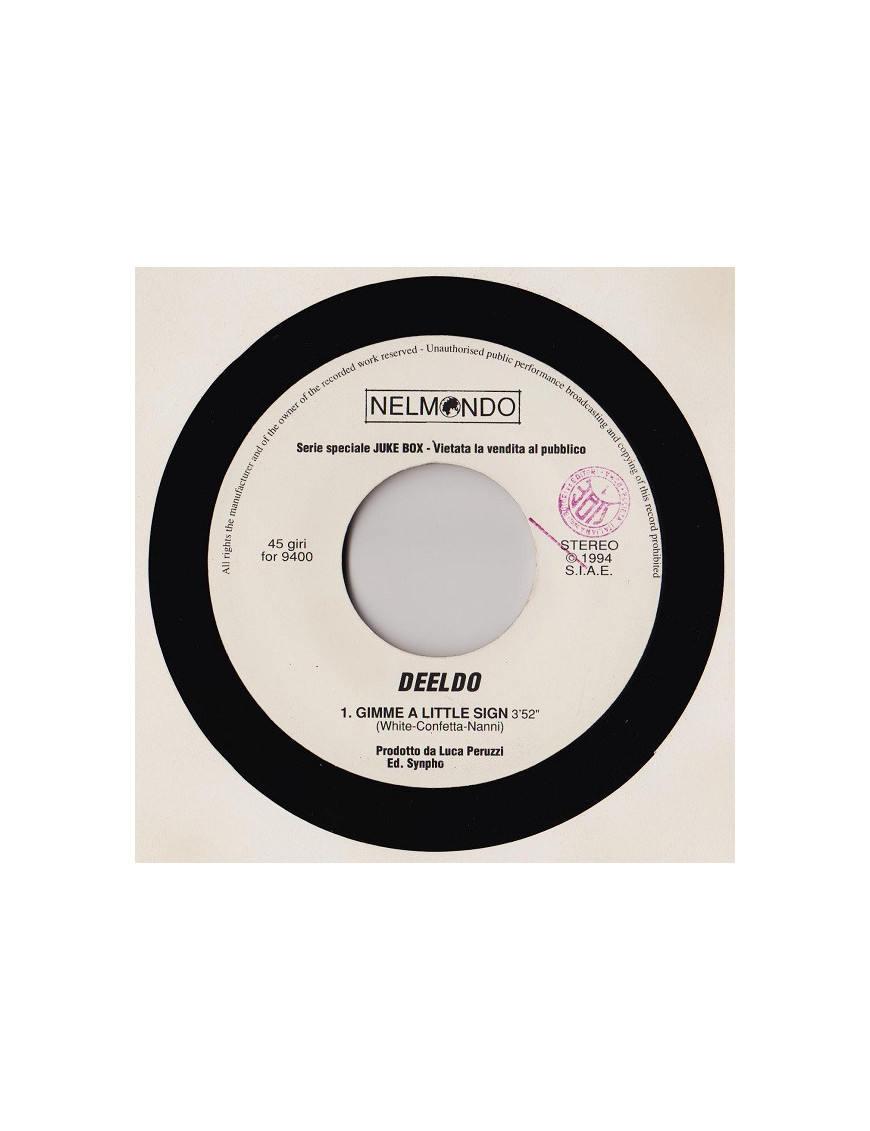 Gimme A Little Sign Amare Il Mare [Deeldo,...] - Vinyl 7", 45 RPM, Jukebox [product.brand] 1 - Shop I'm Jukebox 