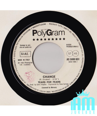Change Ariò [Tears For Fears,...] - Vinyle 7", 45 RPM, Promo [product.brand] 1 - Shop I'm Jukebox 