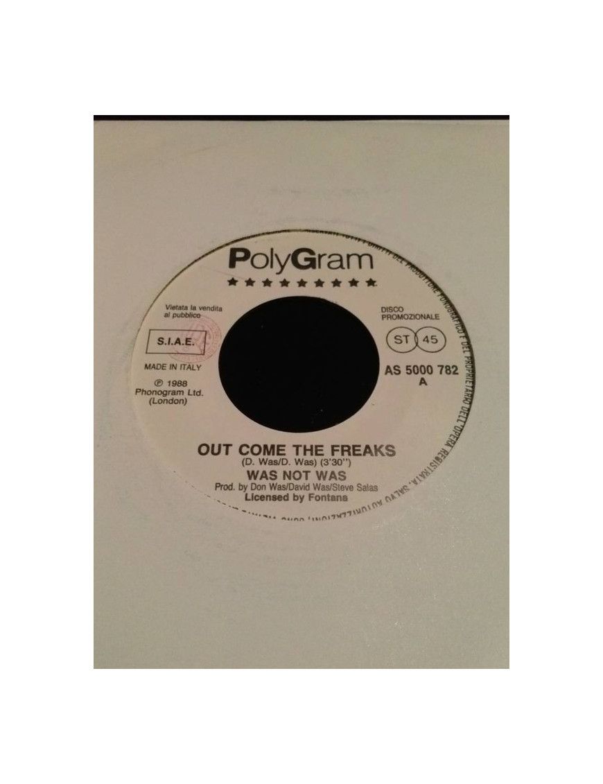 Out Come The Freaks Love Struck [Was (Not Was),...] - Vinyl 7", 45 RPM, Promo [product.brand] 1 - Shop I'm Jukebox 