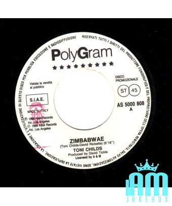 Zimbabwe My Piano [Toni Childs,...] – Vinyl 7", 45 RPM, Promo, Stereo [product.brand] 1 - Shop I'm Jukebox 