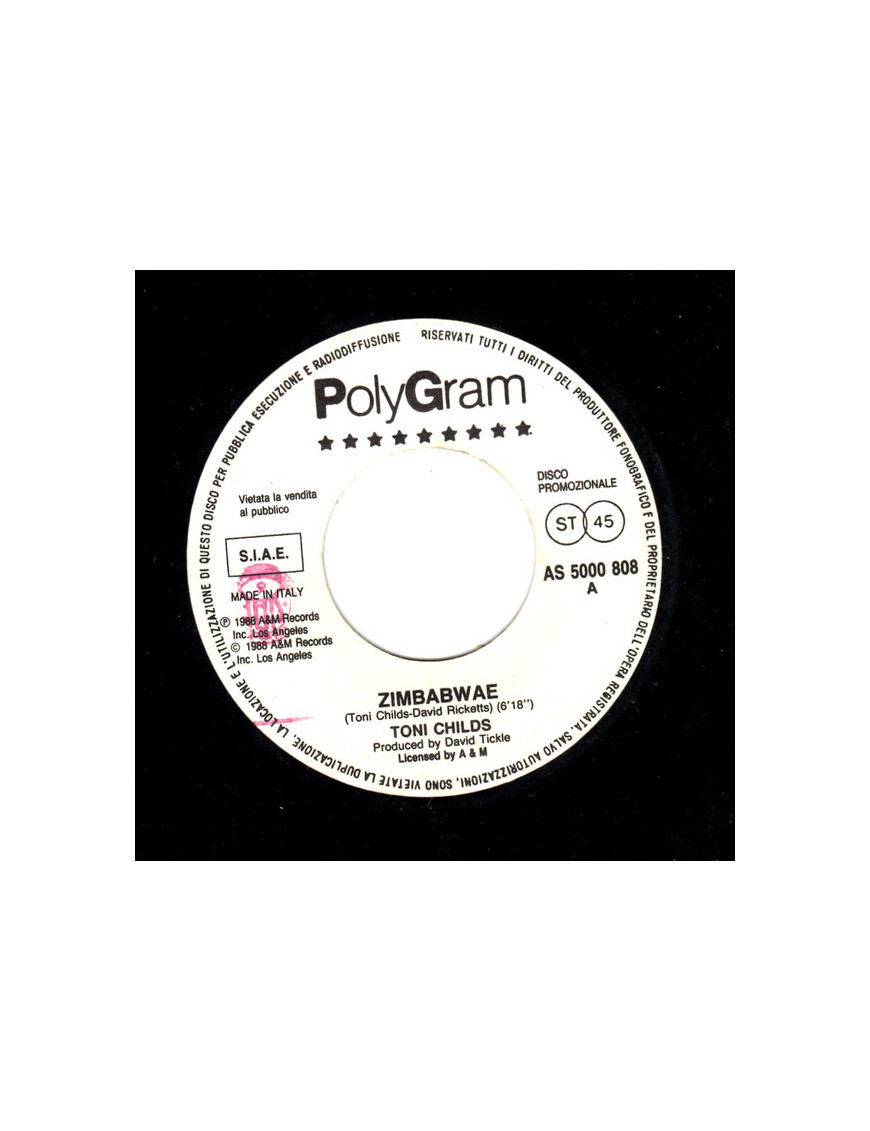 Zimbabwae   Il Mio Pianoforte [Toni Childs,...] - Vinyl 7", 45 RPM, Promo, Stereo