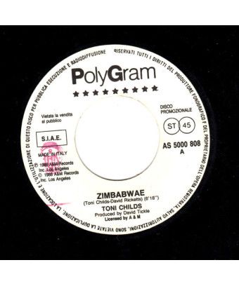 Zimbabwe My Piano [Toni Childs,...] - Vinyl 7", 45 RPM, Promo, Stéréo [product.brand] 1 - Shop I'm Jukebox 