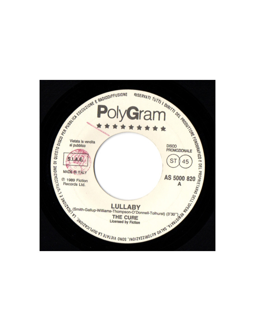 Lullaby   Un Cuore Semplice [The Cure,...] - Vinyl 7", 45 RPM, Promo