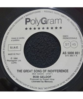 La grande chanson de l'indifférence Whole Lotta Love [Bob Geldof,...] - Vinyl 7", 45 RPM, Promo [product.brand] 1 - Shop I'm Juk