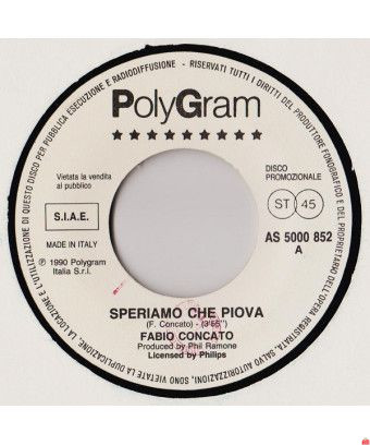 Espérons qu'il pleuve, ça me donne un frisson [Fabio Concato,...] - Vinyl 7", 45 RPM, Promo [product.brand] 1 - Shop I'm Jukebox