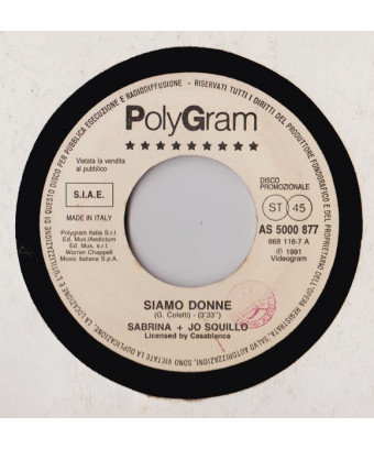 Siamo Donne   Terra [Sabrina,...] - Vinyl 7", 45 RPM, Promo