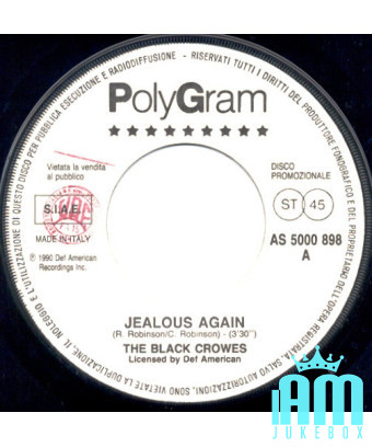 Jealous Again Dirty Boy Look [The Black Crowes,...] - Vinyle 7", 45 RPM, Promo [product.brand] 1 - Shop I'm Jukebox 