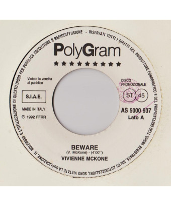 Beware   Hello [Vivienne Mckone,...] - Vinyl 7", 45 RPM, Promo, Stereo