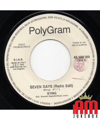 Seven Days Ça Plane Pour Moi [Sting,...] – Vinyl 7" [product.brand] 1 - Shop I'm Jukebox 