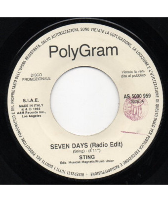 Seven Days   Ça Plane Pour Moi [Sting,...] - Vinyl 7"