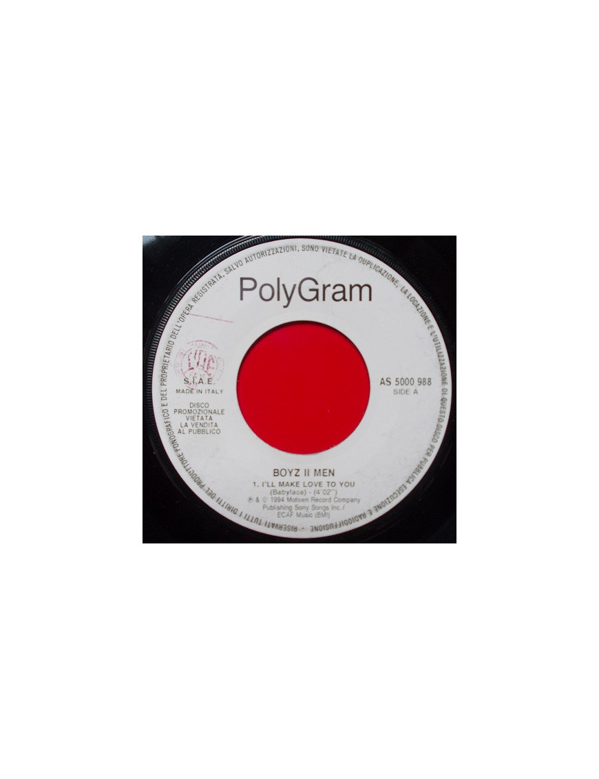 I'll Make Love To You   Crazy For You [Boyz II Men,...] - Vinyl 7", 45 RPM, Promo