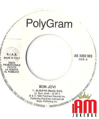 Always The Rhythm Is Magic [Bon Jovi,...] - Vinyle 7", 45 RPM, Promo [product.brand] 1 - Shop I'm Jukebox 