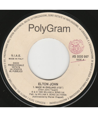 Made In England This Ain't A Love Song [Elton John,...] - Vinyl 7", 45 RPM, Promo [product.brand] 1 - Shop I'm Jukebox 