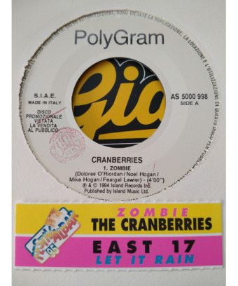 Zombie Let It Rain [The Cranberries,...] - Vinyle 7", 45 RPM, Promo [product.brand] 1 - Shop I'm Jukebox 