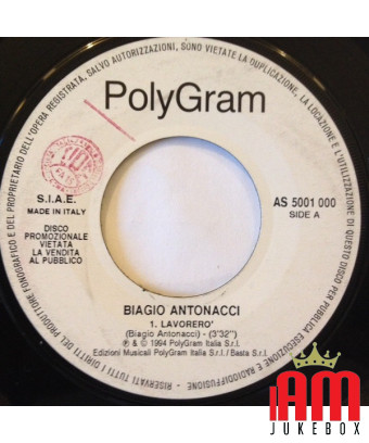 I'll Work Falco A Half [Biagio Antonacci,...] – Vinyl 7", 45 RPM, Promo