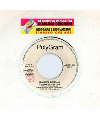 L'usine plastique L'ami que tu as [Gianluca Grignani,...] - Vinyl 7", 45 RPM, Promo [product.brand] 1 - Shop I'm Jukebox 