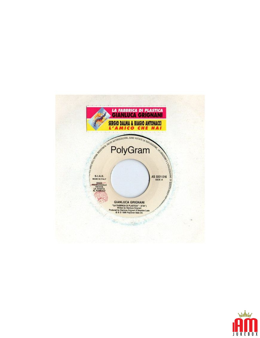 L'usine plastique L'ami que tu as [Gianluca Grignani,...] - Vinyl 7", 45 RPM, Promo [product.brand] 1 - Shop I'm Jukebox 