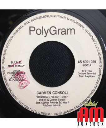 Confusa E Felice Alone [Carmen Consoli,...] - Vinyl 7", 45 RPM, Single [product.brand] 1 - Shop I'm Jukebox 