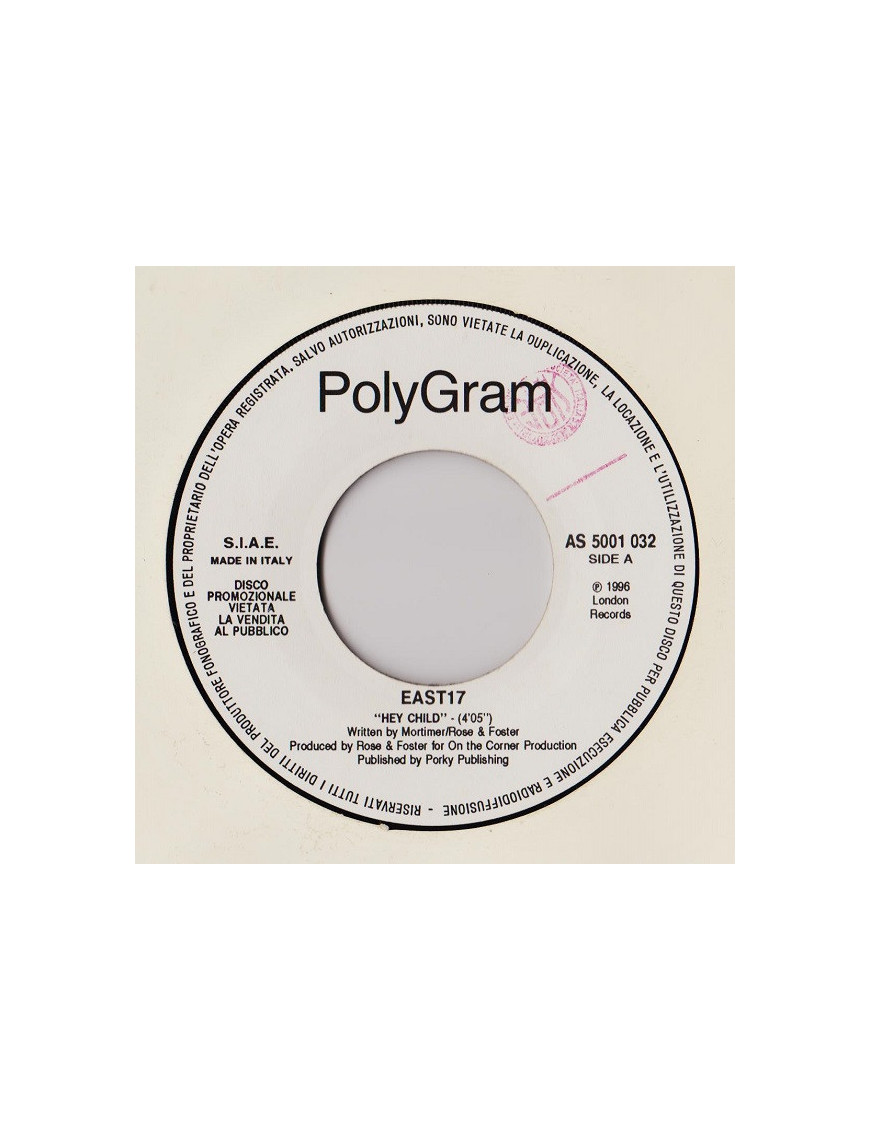 Hey Child Amo, T'Amo, Ti Amo [East 17,...] – Vinyl 7", 45 RPM, Promo [product.brand] 1 - Shop I'm Jukebox 