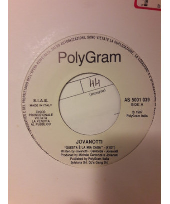 C'est ma maison minuit à Chelsea [Jovanotti,...] - Vinyl 7", 45 RPM, Jukebox [product.brand] 1 - Shop I'm Jukebox 