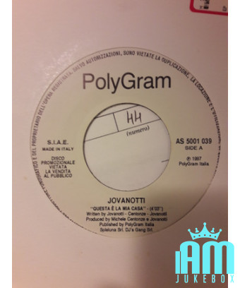 C'est ma maison minuit à Chelsea [Jovanotti,...] - Vinyl 7", 45 RPM, Jukebox [product.brand] 1 - Shop I'm Jukebox 