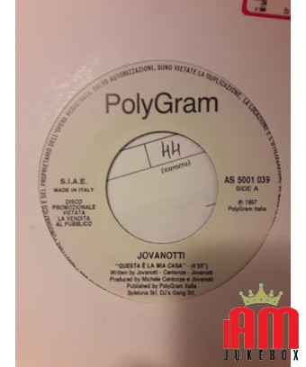 This Is My Home Midnight In Chelsea [Jovanotti,...] – Vinyl 7", 45 RPM, Jukebox [product.brand] 1 - Shop I'm Jukebox 
