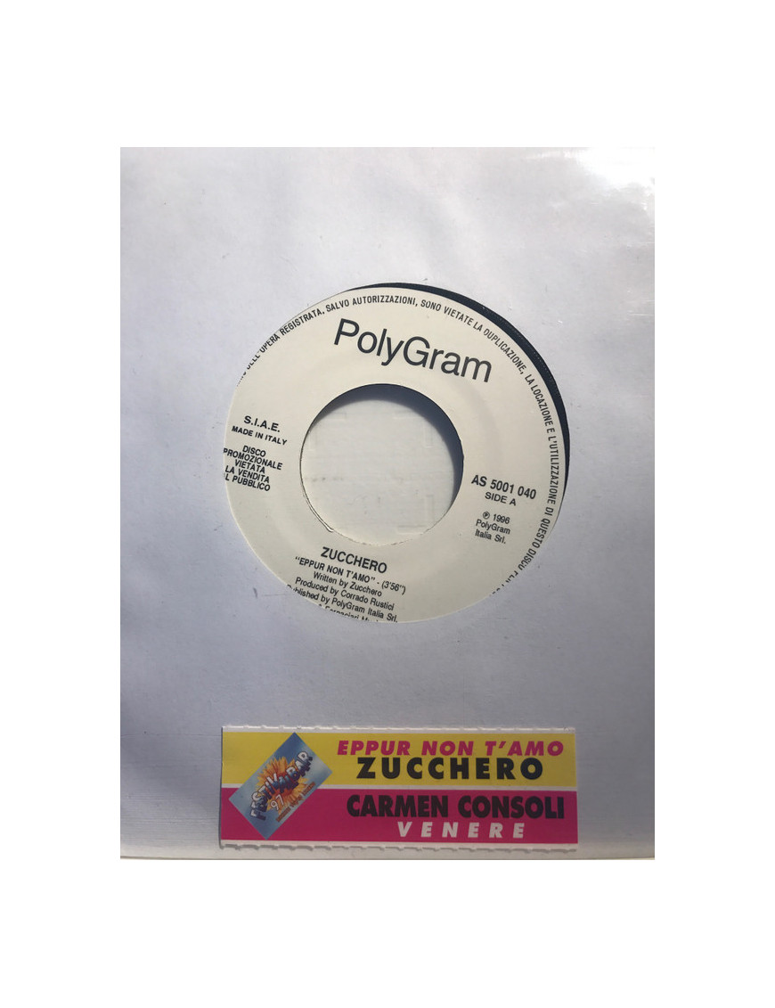 Eppur Non T'Amo Venere [Zucchero,...] - Vinyl 7", 45 RPM, Promo [product.brand] 1 - Shop I'm Jukebox 