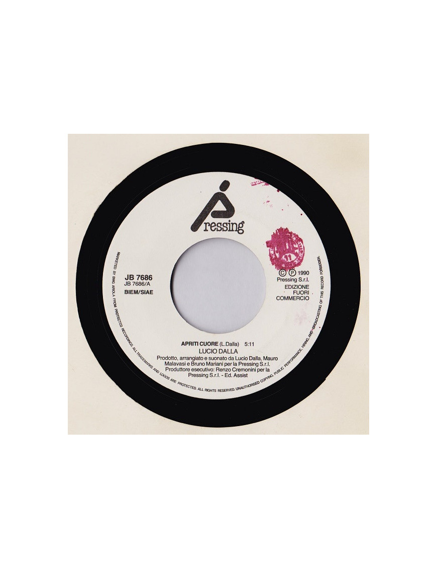 Apriti Cuore Viva [Lucio Dalla,...] – Vinyl 7", 45 RPM, Promo