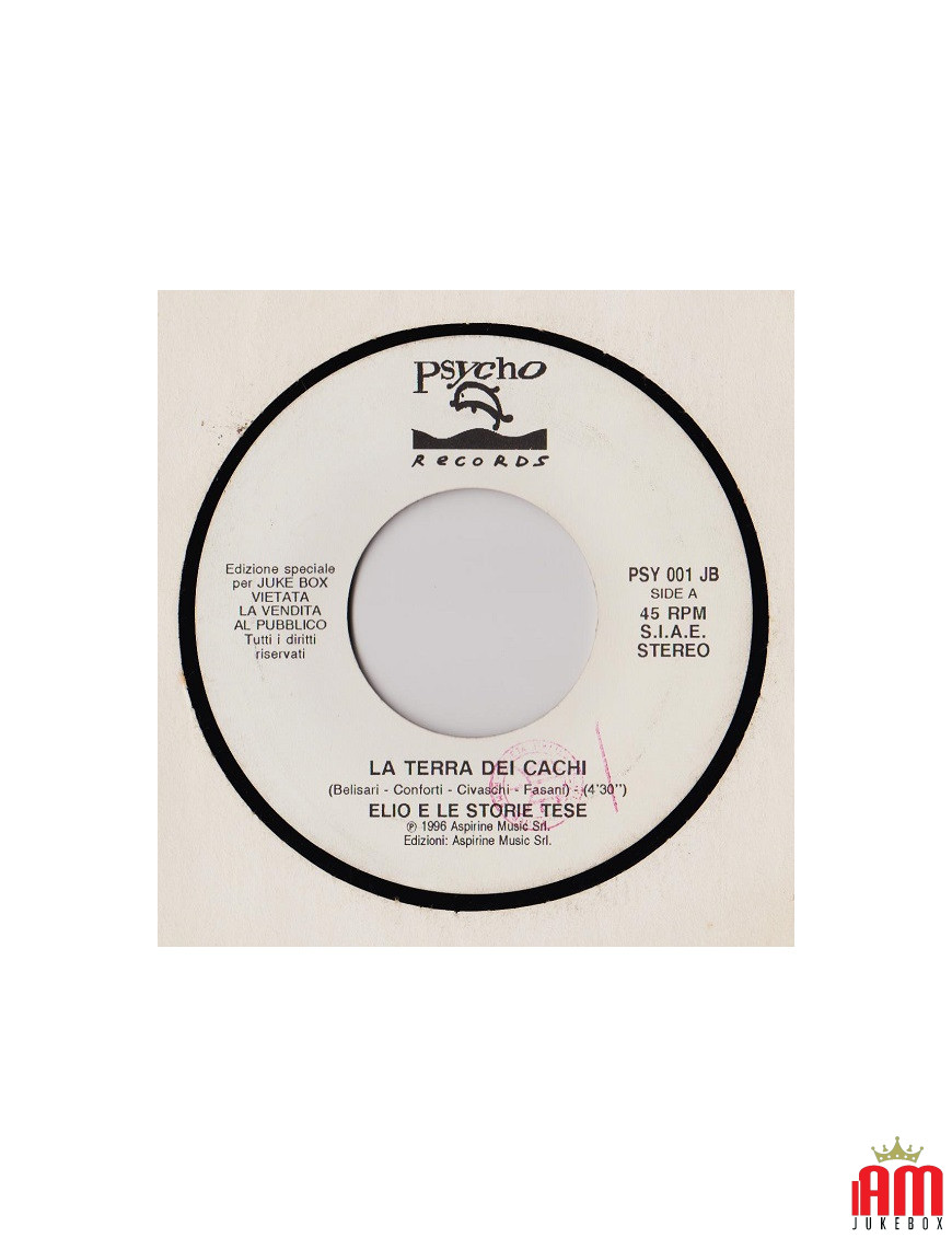 Das Land von Cachi ist keine Liebe [Elio E Le Storie Tese,...] – Vinyl 7", 45 RPM, Jukebox, Stereo