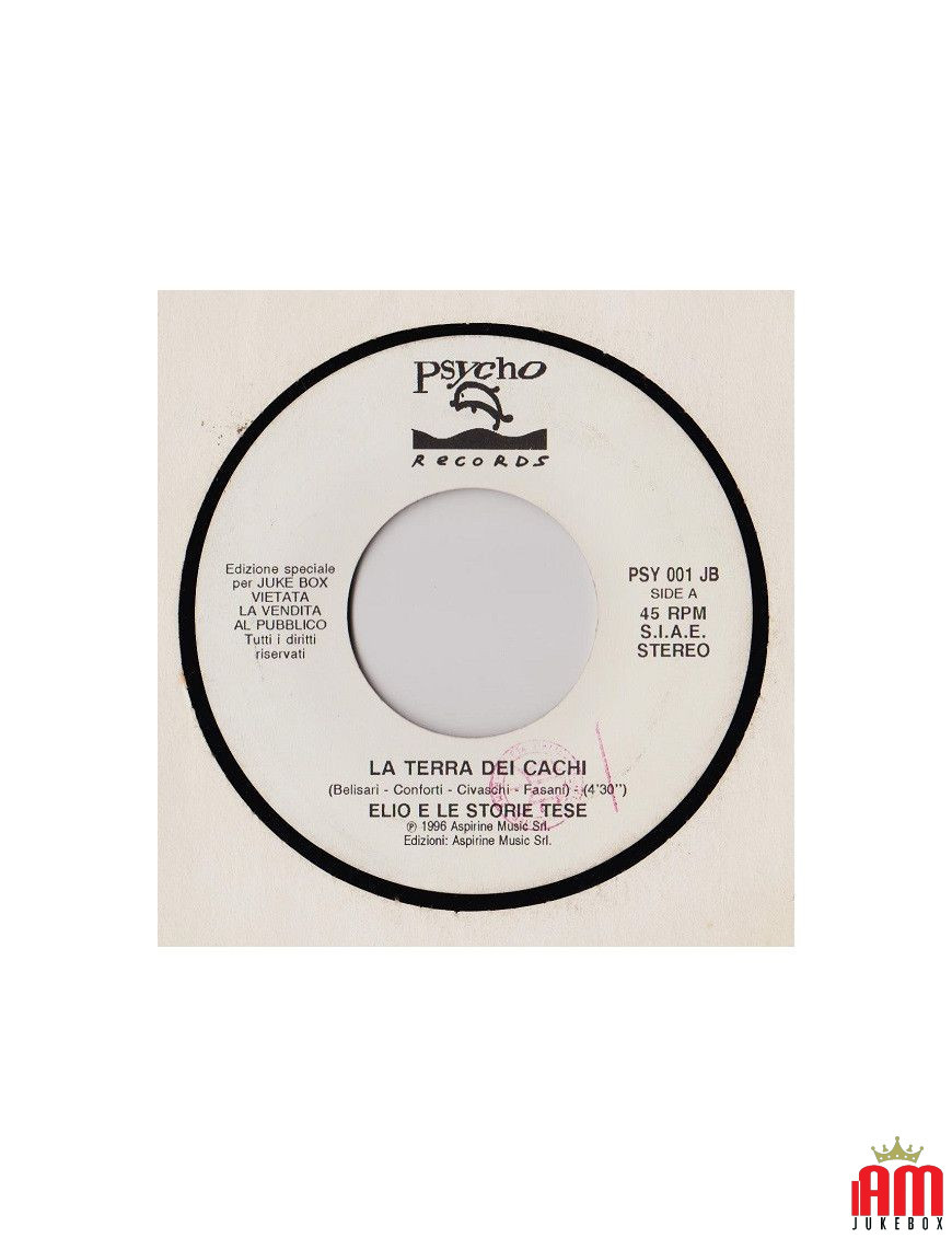 The Land of Cachi Is Not Love [Elio E Le Storie Tese,...] - Vinyl 7", 45 RPM, Jukebox, Stereo [product.brand] 1 - Shop I'm Jukeb