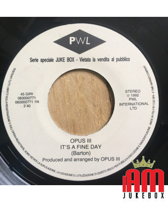 It's A Fine Day Too Blind To See It [Opus III,...] – Vinyl 7", 45 RPM, Single, Jukebox [product.brand] 1 - Shop I'm Jukebox 