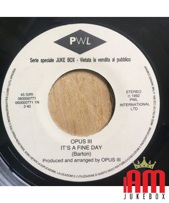 It's A Fine Day Too Blind To See It [Opus III,...] - Vinyl 7", 45 RPM, Single, Jukebox [product.brand] 1 - Shop I'm Jukebox 