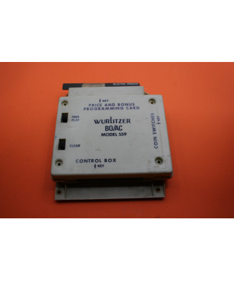 Wurlitzer BO/AC Model 559 Jukebox Control Box Price and Bonus Programming Card. The item is sold as found,