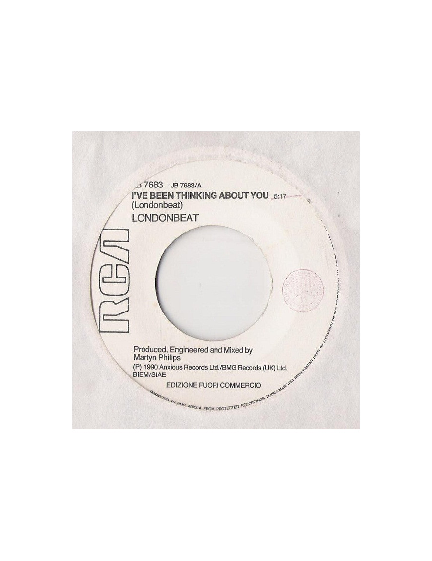 I've Been Thinking About You So Close [Londonbeat,...] – Vinyl 7", 45 RPM, Promo [product.brand] 1 - Shop I'm Jukebox 