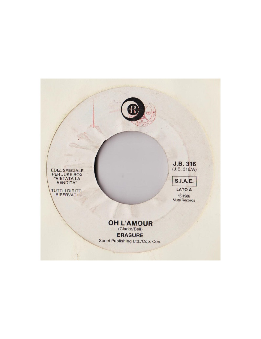 Oh L'Amour When The Night Closes In [Erasure,...] – Vinyl 7", 45 RPM, Jukebox [product.brand] 1 - Shop I'm Jukebox 