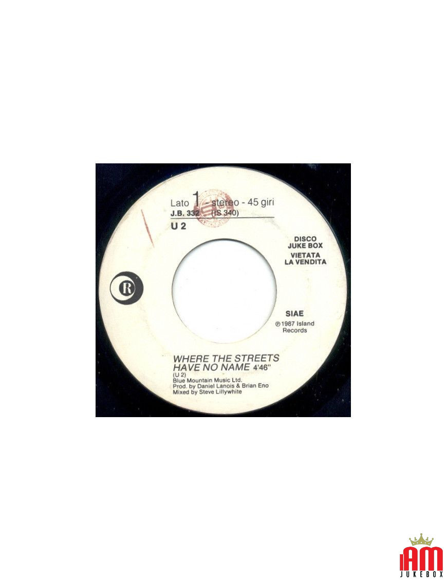 Where The Streets Have No Name Never Let Me Down Again [U2,...] – Vinyl 7", 45 RPM, Jukebox, Druckfehler [product.brand] 1 - Sho