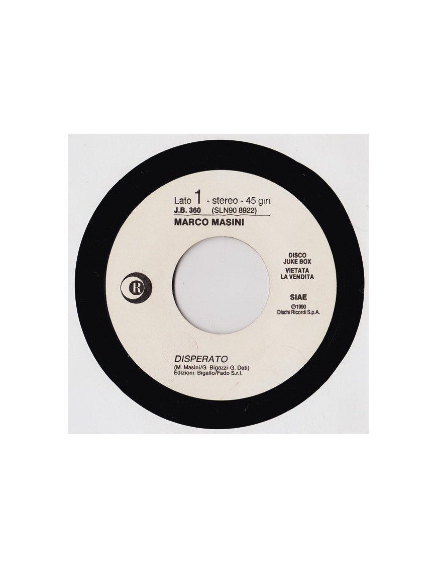 Desperate La Lambada Strofinera [Marco Masini,...] – Vinyl 7", 45 RPM, Jukebox