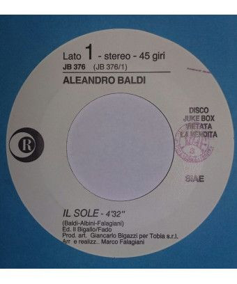 Il Sole Fantasmi [Aleandro Baldi,...] - Vinyle 7", 45 RPM, Jukebox [product.brand] 1 - Shop I'm Jukebox 