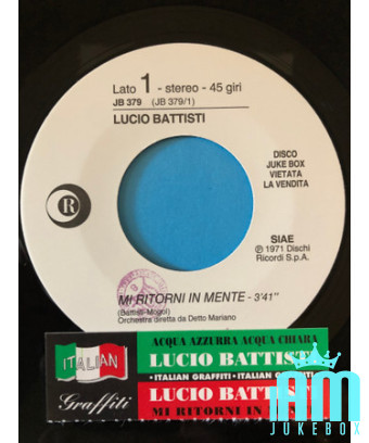 Acqua Azzurra, Acqua Chiara Come back to my mind [Lucio Battisti] - Vinyl 7", 45 RPM, Promo [product.brand] 1 - Shop I'm Jukebox