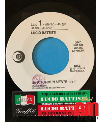Acqua Azzurra, Acqua Chiara Reviens dans mon esprit [Lucio Battisti] - Vinyl 7", 45 RPM, Promo