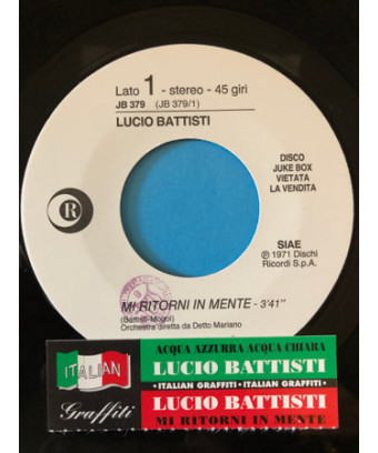 Acqua Azzurra, Acqua Chiara Reviens dans mon esprit [Lucio Battisti] - Vinyl 7", 45 RPM, Promo