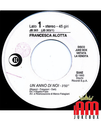 A Year of Us Men On [Francesca Alotta,...] - Vinyle 7", 45 RPM, Jukebox