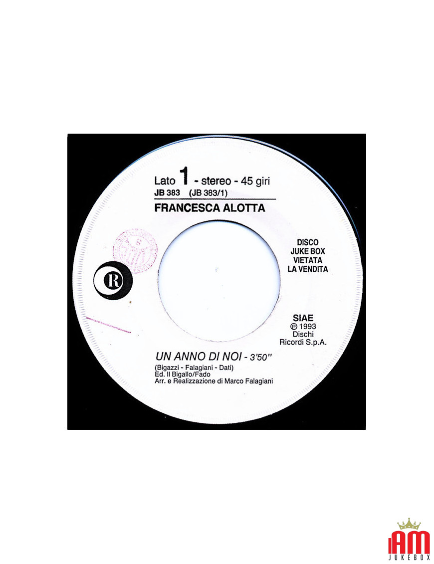 A Year of Us Men On [Francesca Alotta,...] – Vinyl 7", 45 RPM, Jukebox