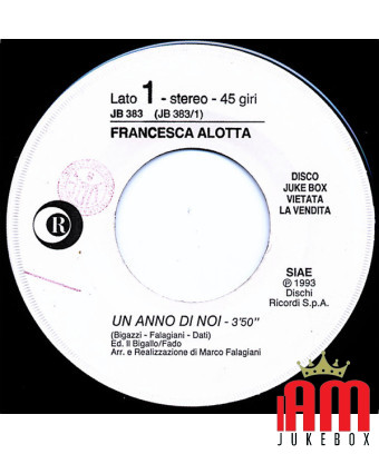 A Year of Us Men On [Francesca Alotta,...] – Vinyl 7", 45 RPM, Jukebox